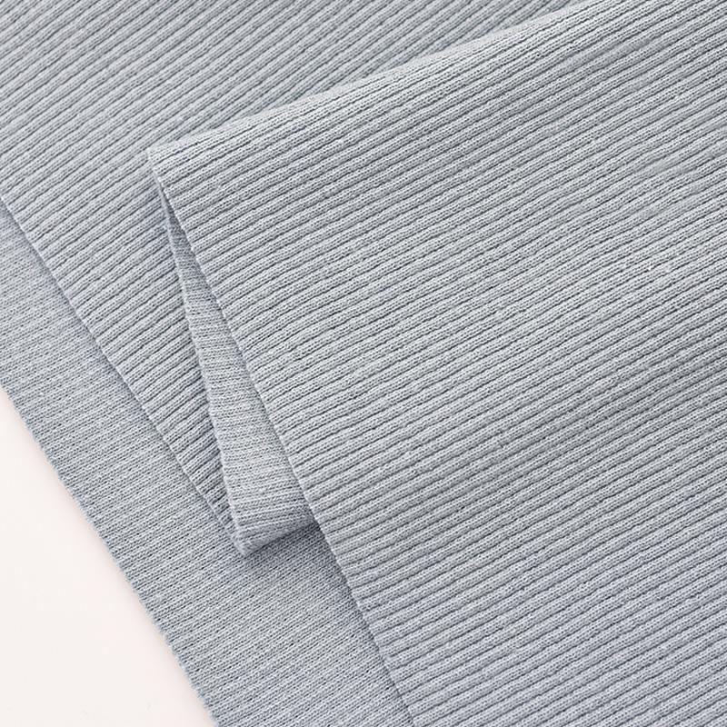 Tecido Canelado Algodão Elastano Tricô Elástico Punho Cós Perna Braços Moletom Parte Inferior Camiseta Tops Acabamento Canelado Jersey Tecido Canelado