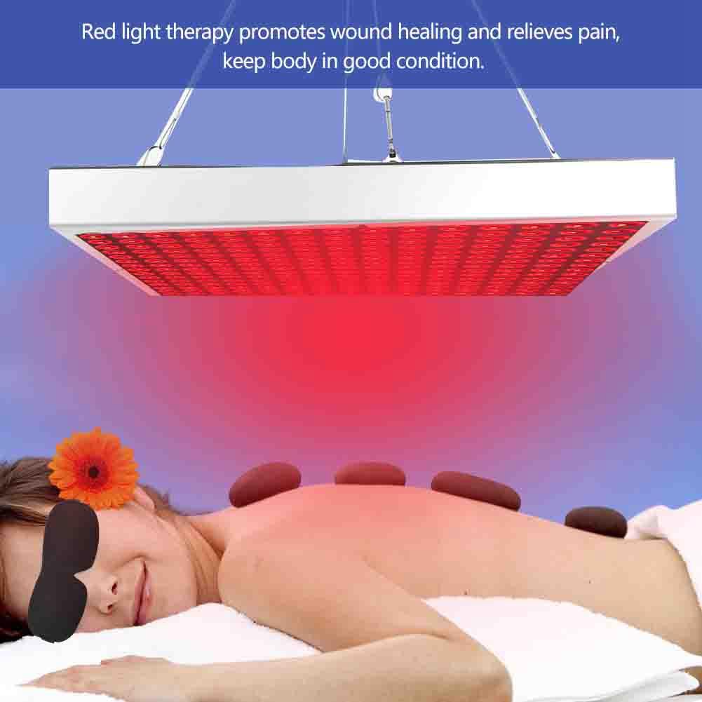 Square Red Light Therapy Panel Pain Relief Light Physiotherapy Instrument (US Plug 80-240V)