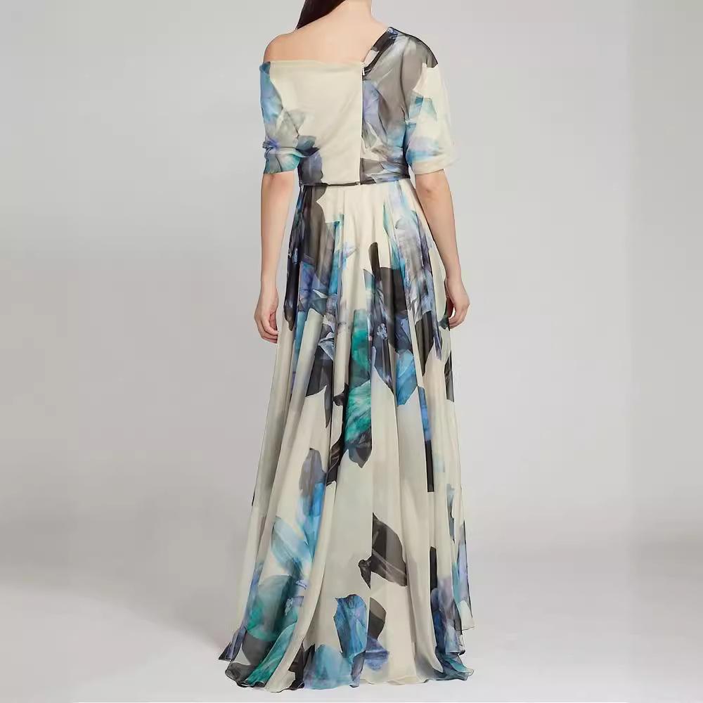 European & American Bohemian Style 2025 Lolita Summer Print Swing Dress