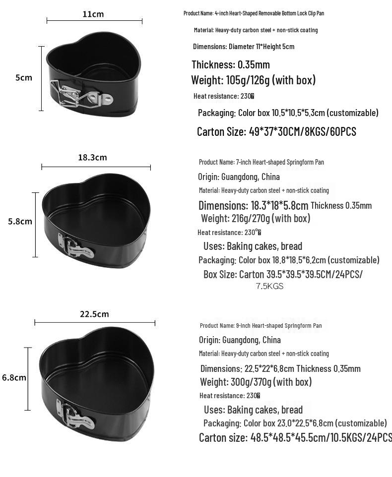 Non-Stick Round Cake Pan Set - Buckle Design for Baking