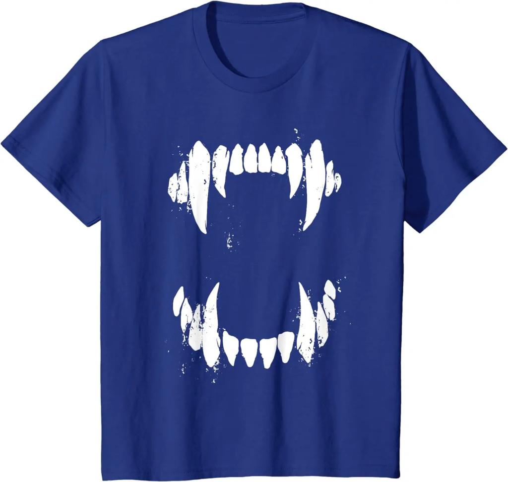 Halloween Horror Wolf Dog Vampire Monster Teeth Costume T-Shirt