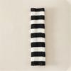 Contrast Color Striped Leg Warmers for Women Girls Ribbed Knitted Boot Covers Over Calf Socks for Dance Parties Hosiery