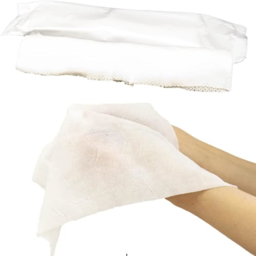 Premium Disposable Hand Towels, Metish, 200-Piece Set, Round, Nonwoven, Antibacterial, Thick, Large, for Commercial Use