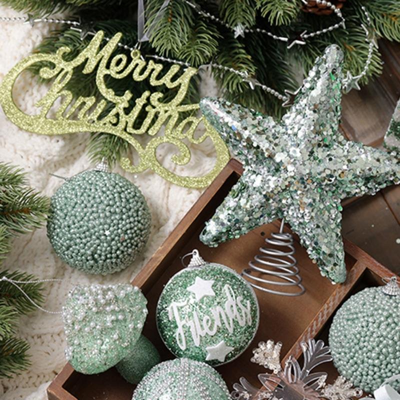 Shatterproof Christmas Tree Hanging Pendants Shimmering Baubles for Holiday Decoration Indoor and Outdoor Ornament
