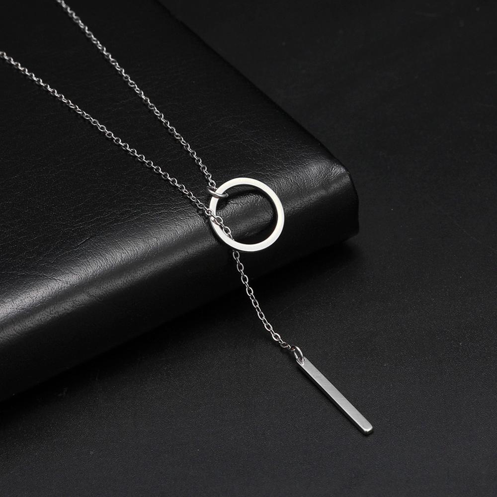 LIKGREAT Multi Layers Bar Coin Pendant Necklace Moon Star Cross Neckchain for Women Stainless Steel Chain Choker Jewelry NotFade