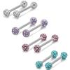 Nowy 1/4 sztuk Rhinestone okrągła kula Tongue Nose Stud sutek Lip Piercing Kobiety Biżuteria Life Store