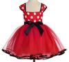 Kids Minnie Mouse Style Girls Polka Dot Costume Birthday Party Tulle Skirt with Headband Ages Red [Dressy Daisy] 5-6