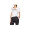 adidas Folie Linear Einfach Gold Buchstaben Druck Rundhals Kurzarm T-Shirt Damen Oberteile Weiß CV4567