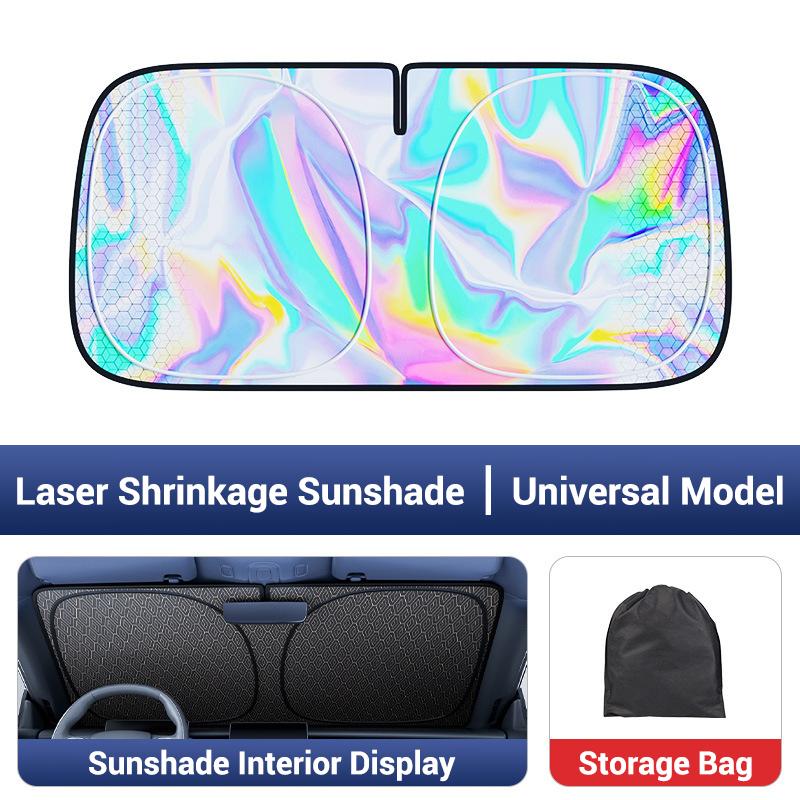 Car Windshield Curtains UV-Reflective Laser Layer Sun Shade Windscreen Sun Protection Cover Cooling Heat Shield Curtain