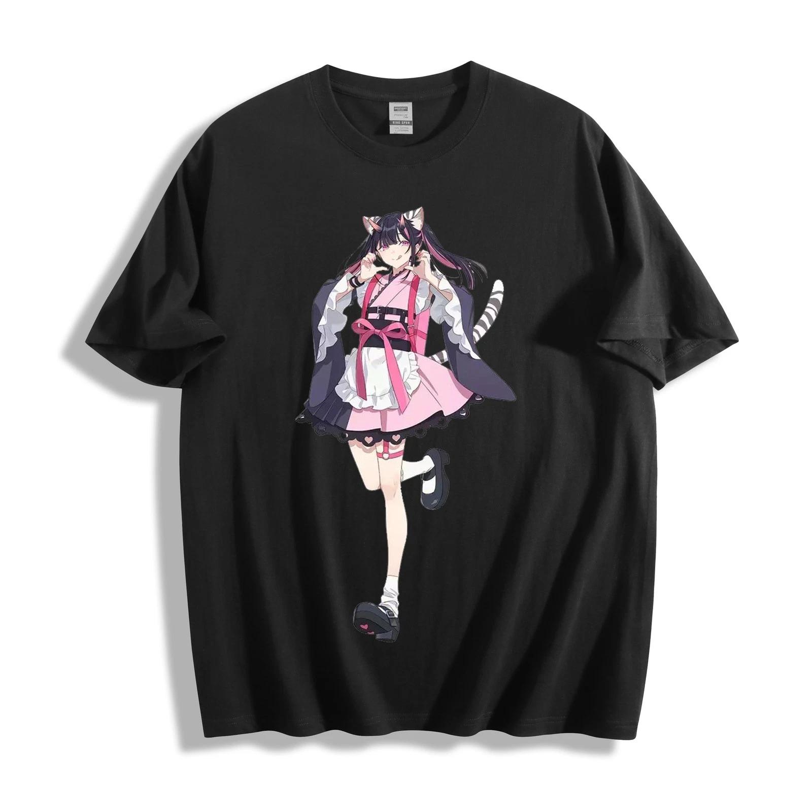 Kaguya-hime Komazawa Noi Tee - Cat Maid Jump Pose Anime Fantasy T-Shirt XL