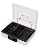 SENTRY Portable Safe Small Cash Box Storage Box with Key B5 Key Lock Coin Case Open Light Gray One-Touch SCB-12