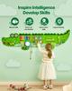 VEVOR Crocodile Activity Wall Busy Board, 9 Activities, Montessori Sensory Wall Panels Toy for Kids Ages 3-12, Interactive Learning Activity Center