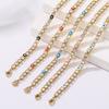 HECHENG,Enamel Lucky Evil Eye Tennis Bracelets Fine Party Zircon Copper CZ Eye Bracelet Rainbow Zircon
