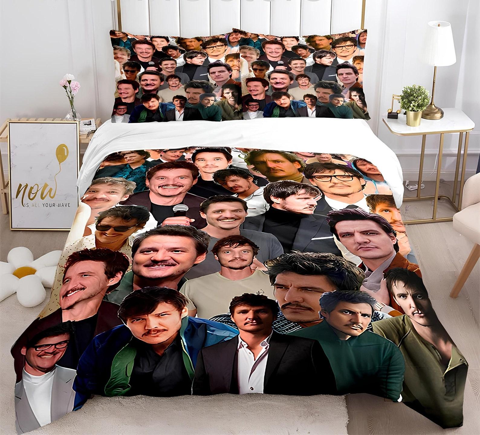 Pedro Pascal Fan Duvet Cover Set: Custom Bedding 135x200cm