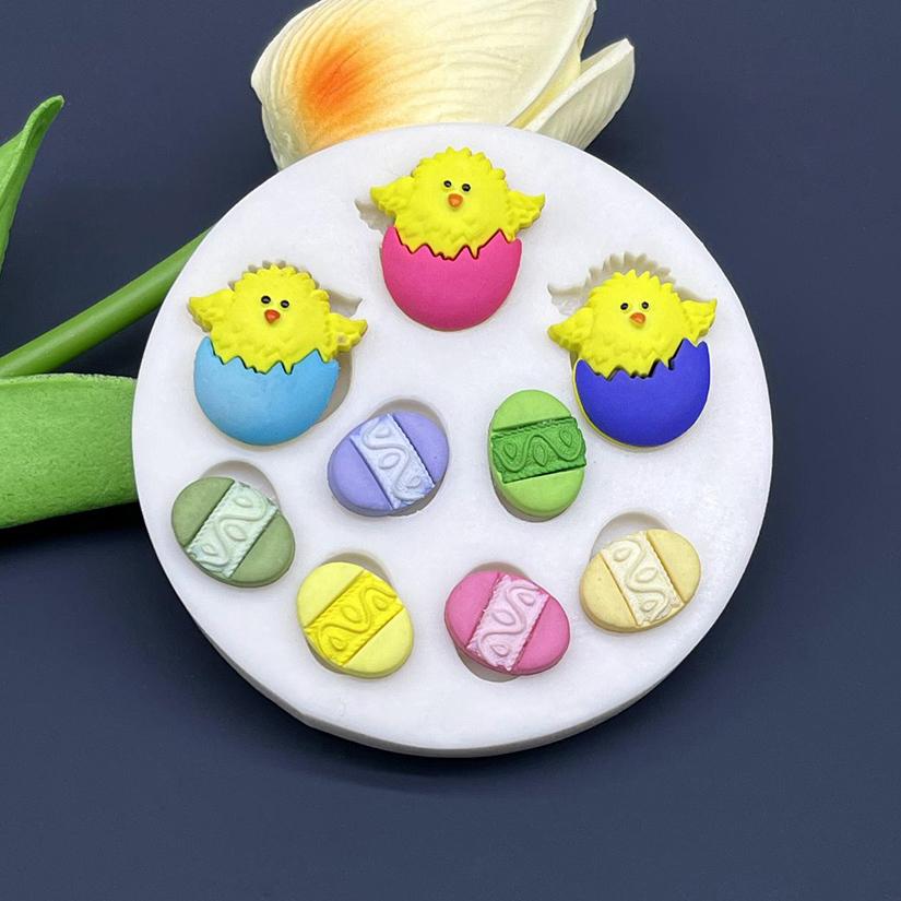 Chick Easter Eggs Silicone Sugarcraft Mold Chocolate Cupcake Baking Fondant Cake Decorating Tools