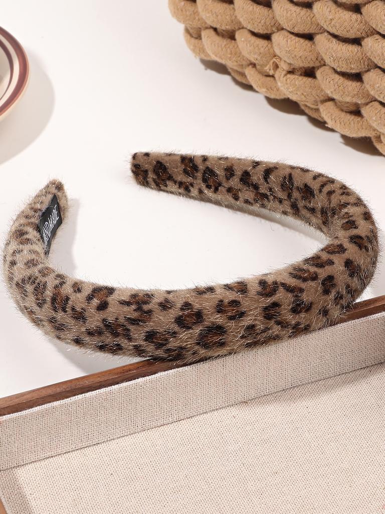 Leopardenmuster Stirnbänder für Frauen Mädchen - Stilvolle Stirnbänder mit Knoten oben - Kopfband Breit Haarband Haarschmuck