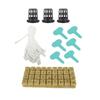 72 Set 1 Inch Steenwolblokjes met 2 Inch Netpotjes voor Hydroponisch Teeltsysteem Goed Water