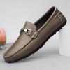 Fashion Genuine Leather Men's Loafers Classics Business Dress Shoes Moccasins Slip on Flats New Driving Shoes Leisure Walk Casual Shoes