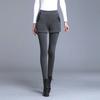 High-Waist Elastic Waistband Pockets Thickened Leggings Shorts Women Fake Two Piece Fleece Lining Leggings Skirt