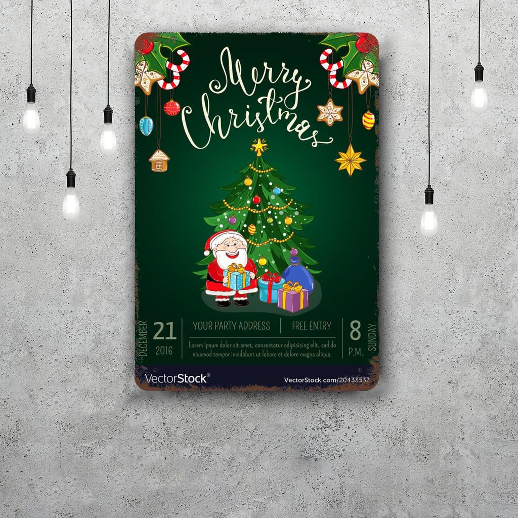 merry christmas Funny Bar Metal Sign Retro Plaque Vintage Sign Alcohol Drinker Pub Club Man Cave Kitchen Wall Decoration