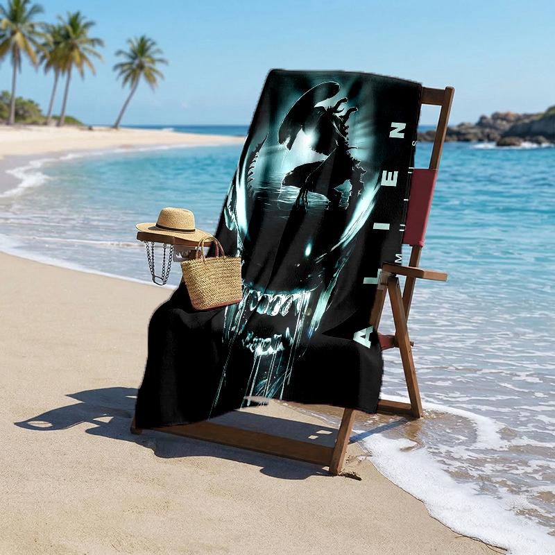 Alien Fashion Beach Towel: Ideal for Summer Adventures Soft, Absorbent and Quick Drying Suitable for Swimming and Bathing