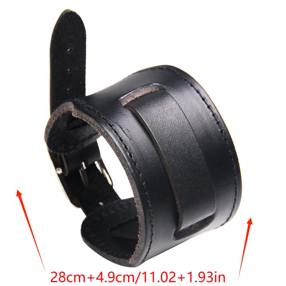 Brățară din piele Retro Punk: Accesoriu de modă versatil din piele de vacă