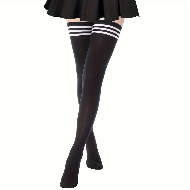 Women Over Knee Socks Thigh High Sock Girl Black White Knee Half Stockings Women Pink Long Socks Pack of One Pair