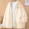 Women's Korean-Style Hooded Cardigan: Heavyweight Spring/Autumn Jacket for Students