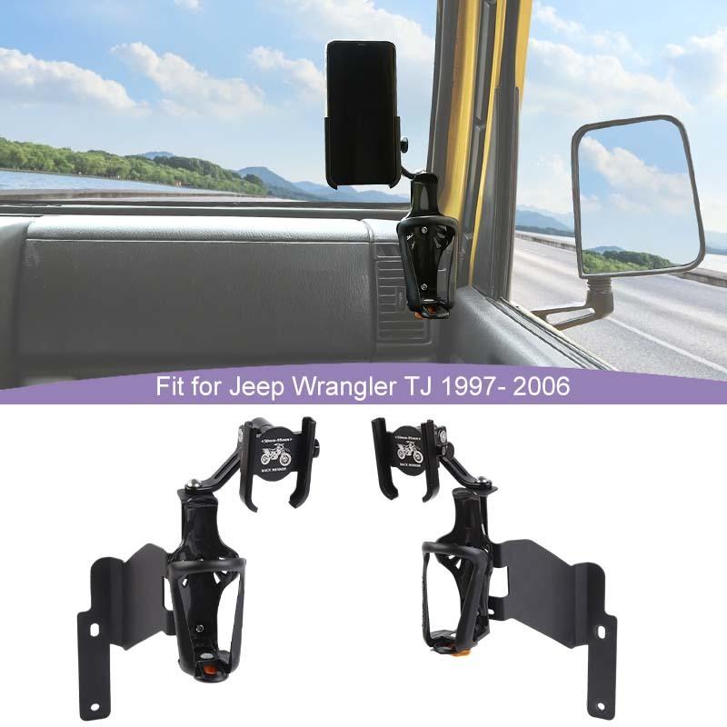Car Central Console Water Cup Mobile Phone Stand Bracket  Fit For Jeep Wrangler TJ 1997-2006 Car Interior Accessories