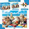 100 Piece Puzzles for Kids Ages 4-8, Beach Cat Puzzles Kids Puzzles Ages 4-6 6-8 8-10 Jigsaw Puzzles Floor Puzzles Children Educational Puzzle Toys