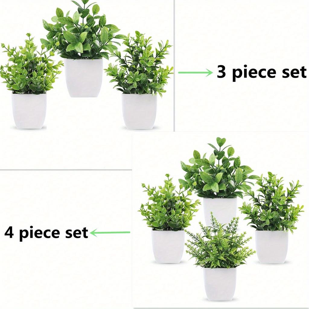 1 Set White Plant Pots With Small Hanging Frost Artificial Plants, Hanging Frost Effect Artificial Plants Come To Life, Includes Pots