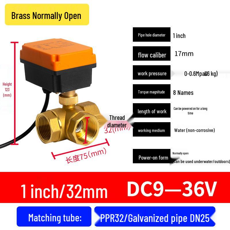 Mini Electric Ball Valve: Two-Way Threaded, Underwater & Waterproof, 220V/24V/12V