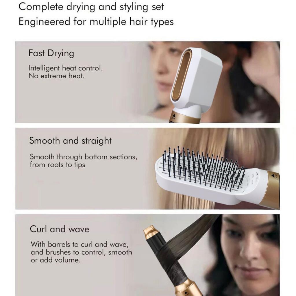 5 In1 Hair Dryer For Hair With Curling Iron Hair Straightener With Hair Brush Hairdryer For Hair Dryer Hair Multi Styler