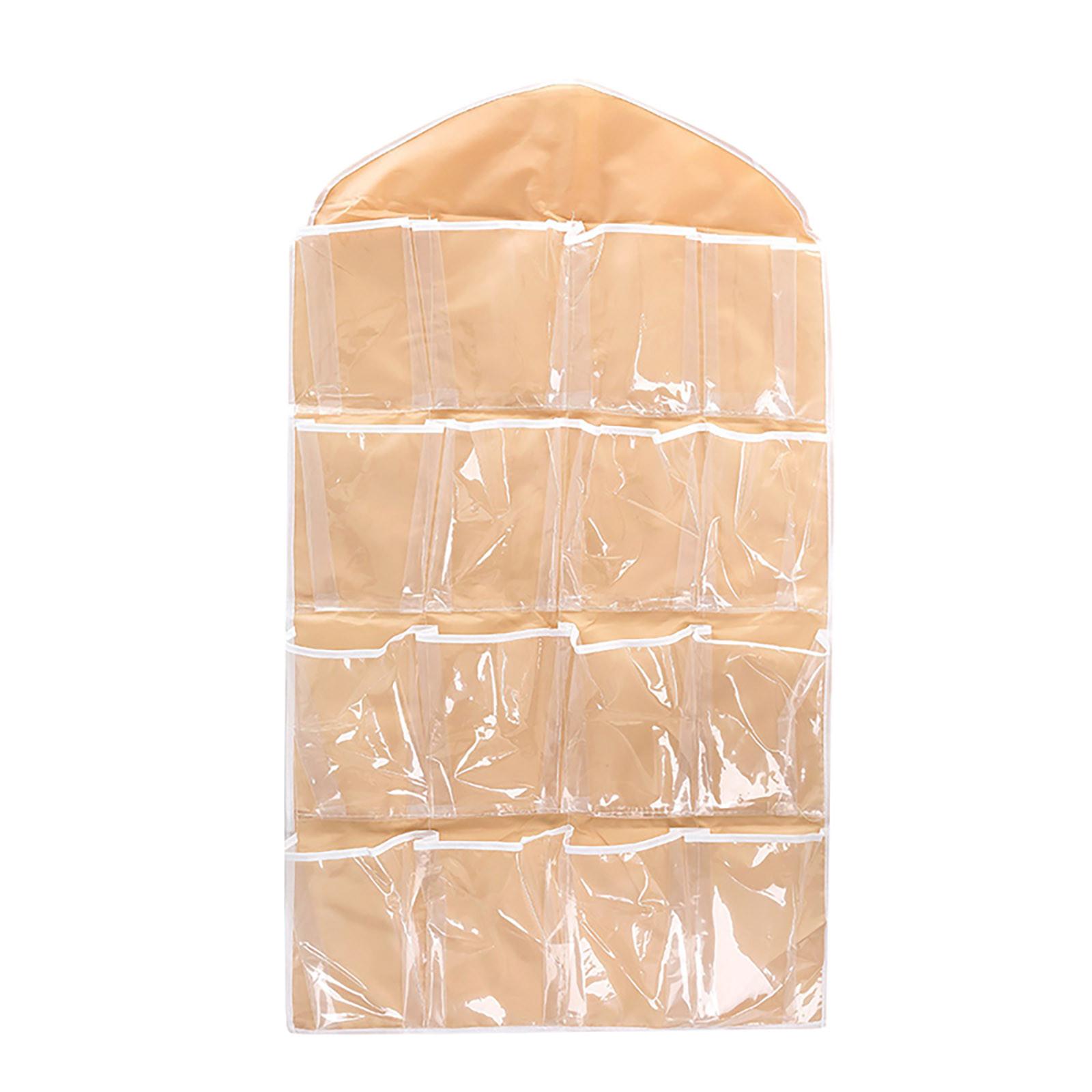 

Прозорі підвісні органайзери Пластикові органайзери для аксесуарів Органайзери для дитячого взуття Органайзери на 16 кишень Органайзери для білизни One Size бежевий