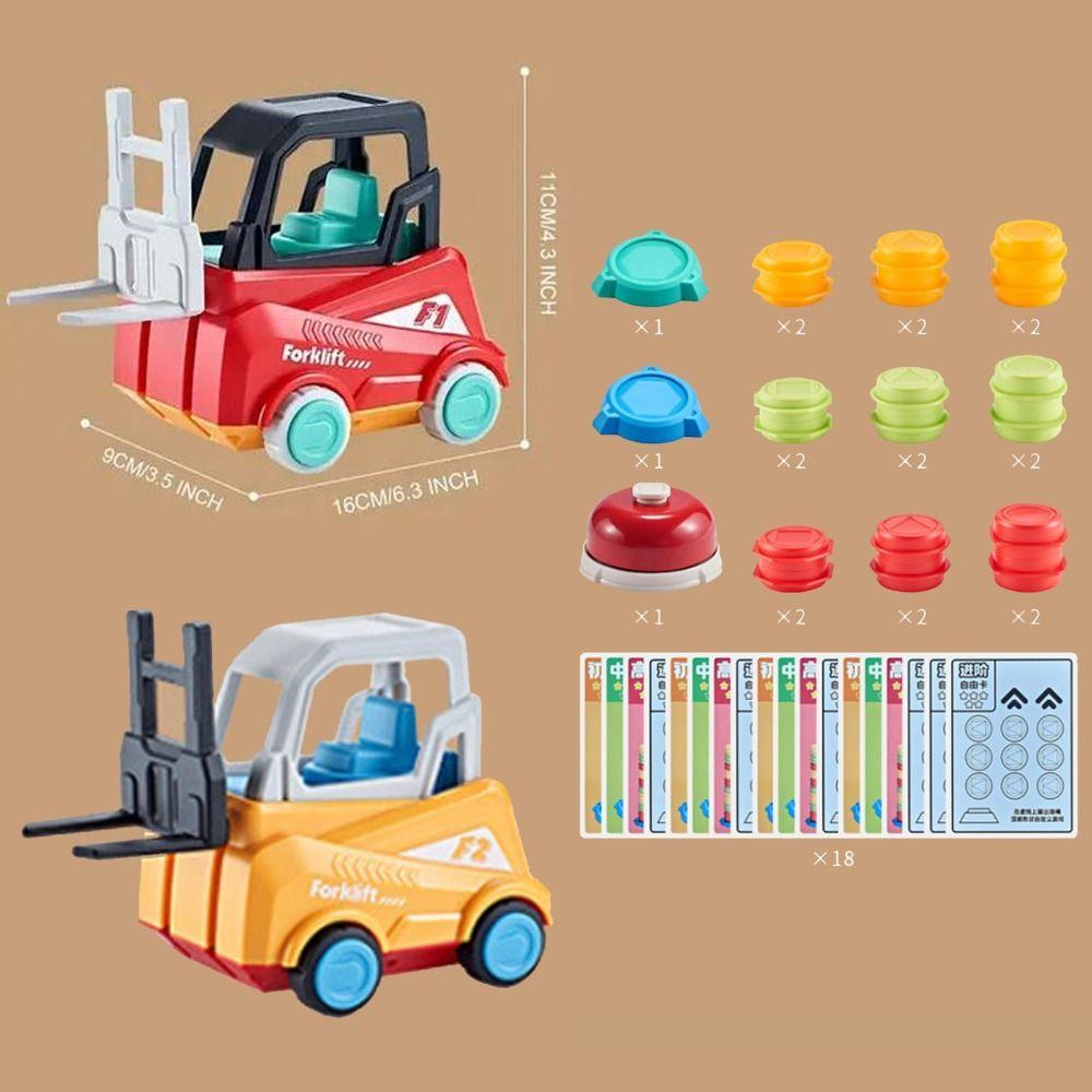 Plastic Engineer Forklift Transport Game Sorting Game Interactive Board Games Stacking Toys with Bell Funy Educational Toy