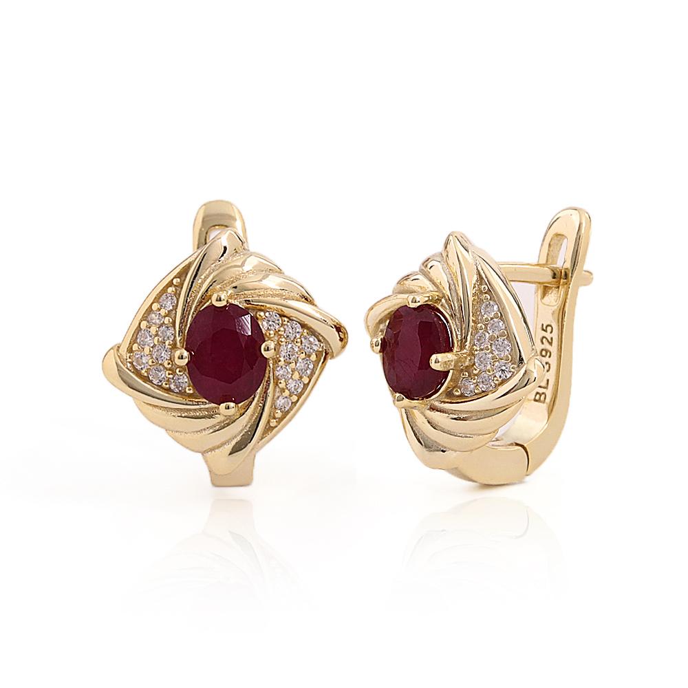 

Женские серьги из стерлингового серебра 925 пробы с ромбовидным дизайном, желтые, с овальным натуральным рубином 4*5 мм, настоящие драгоценные камни, изысканные ювелирные изделия, подарок на День святого Валентина M