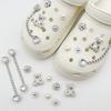 Cute Resin Starfish & Shell Croc Shoe Buckles with High-End Flower Accessories