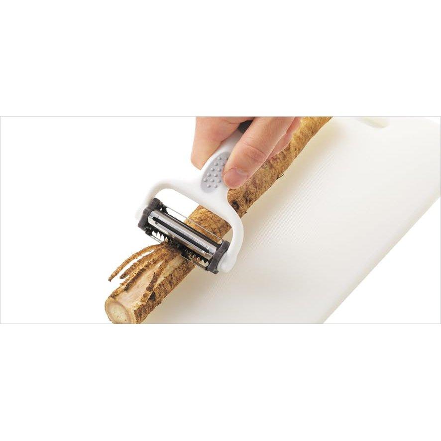 Tamahashi 3-in-1 Rotary Peeler TP-32 Stainless Steel Blades 3 Way Vegetable Peeler for Kitchen Shredding and Julienne