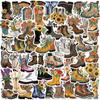 50 Pieces of Flowered Boots Doodle Stickers Guitar Notebook Suitcase DIY Waterproof Stickers