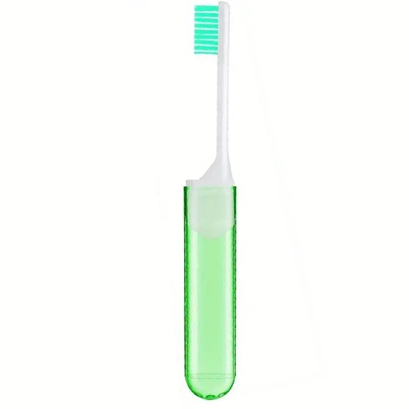 1/4 шт. Мини дорожная зубная щетка складная портативная маленькая зубная щетка складная дорожная взрослая зубная щетка прозрачных конфетных цветов