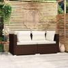 Day and Night - Day and Night 2-seater Sofa with Brown Synthetic Rattan Cushions
