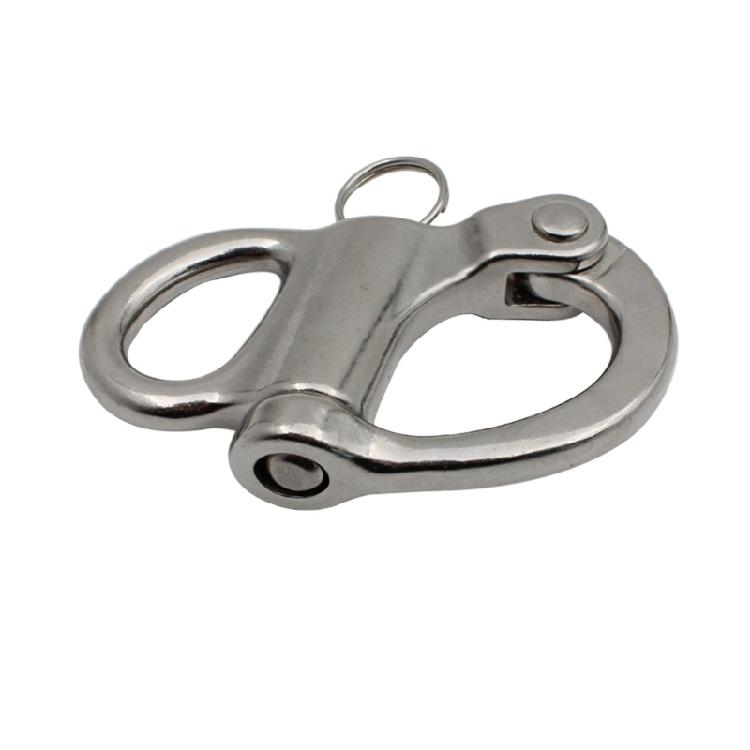 Marine Grade Stainless Steel Fixed Bail Snap Shackle 35/52/69/96mm Snap Hook