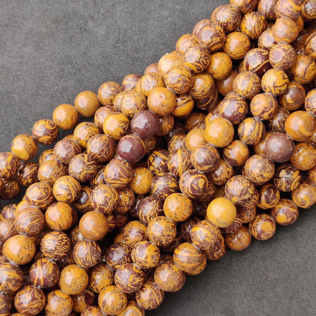 Natürliche Mariam-Elefantenhaut-Jaspis-Perlen bester Qualität, Edelsteinperlen, lose Perlenstränge mit 14–15 Zoll, Perlen in den Größen 6 mm, 8 mm und 10 mm.