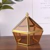 Pentagon Transparent Jewelry Storage Box Geometric Clear Jewelry Display Case Ring Earring Organizer Holder Tabletop Container
