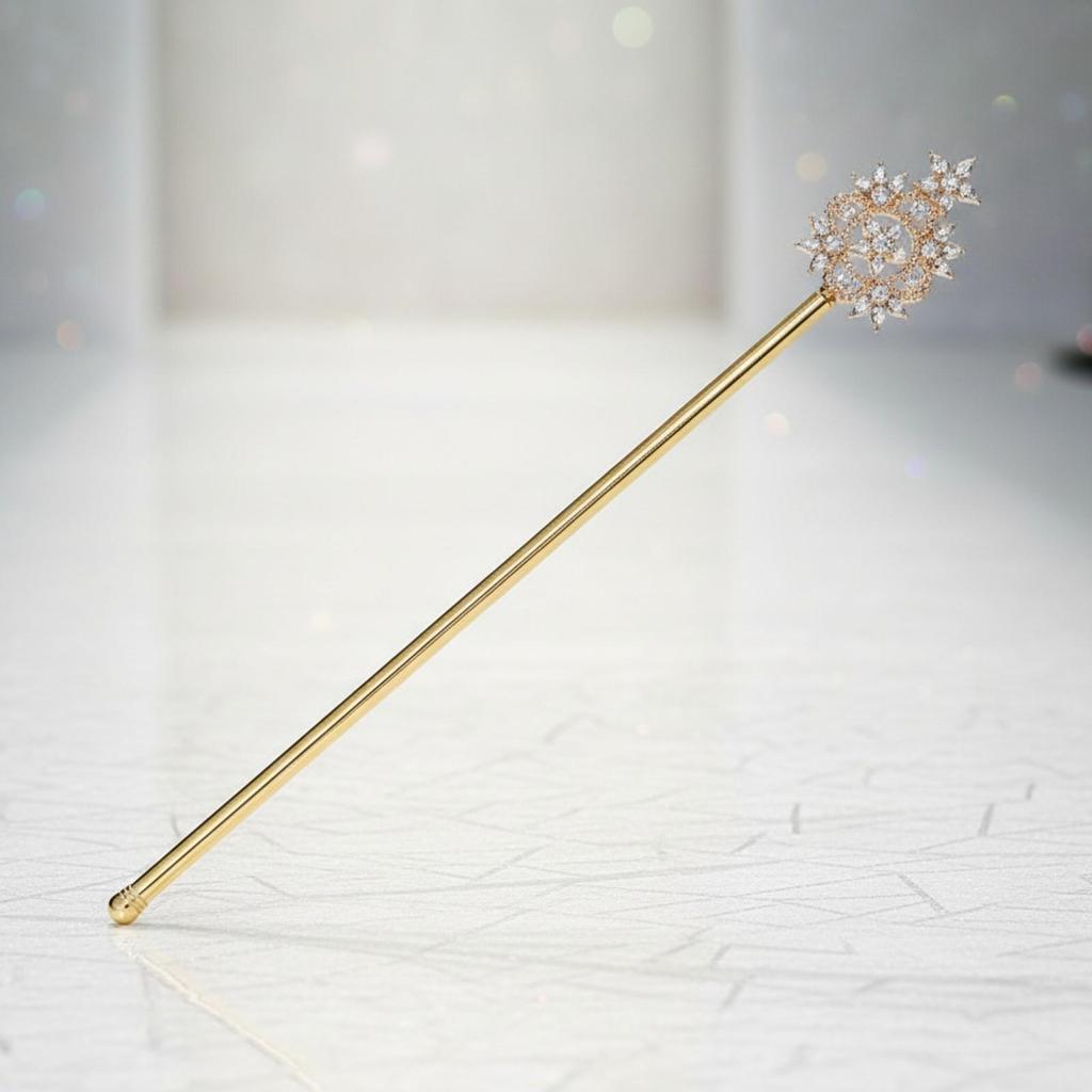 Golden Sorcery Sorcerer's Rod Ornate Star StarTopped Sparkling Costume Prop for