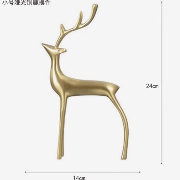 Pure copper deer ornaments creative home decoration dining room entrance wine cabinet display luxury elegant interior decorative