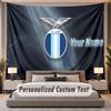Custom Name Text Tapestry Lazio FC Personalized Polyester Wall Tapestry For Bedroom And Room