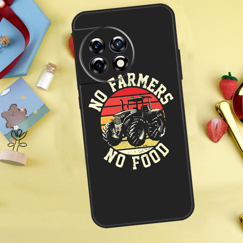 No Farmers No Food Case For OnePlus 15 13 12 11 10 9 13T 13R 12R 10R 10T 8T Nord 5 CE 4 3 2 Lite N20 N30 Cover