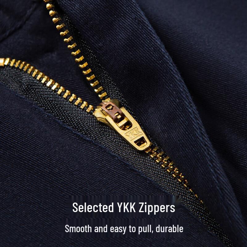 Hodo Men's Brushed Cotton Blend Straight-Leg Casual Trousers