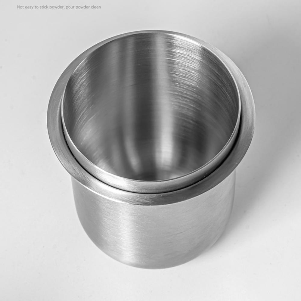 58mm Coffee Grinder Catch Cup Espresso Coffee Dosing Cup Stainless Steel Powder Catcher ( BPA Free, No FDA )